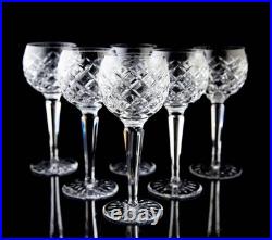 Waterford Comeragh Hock Wine Glasses Set of 6 Elegant Vintage Crystal Signed