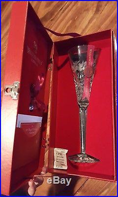 Waterford Crystal 12 Days Of Christmas Champagne Flutes Complete Set NIB