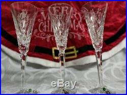 Waterford Crystal 12 Days Of Christmas Champagne Flutes- Complete Set Of 12