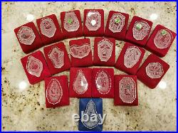 Waterford Crystal 12 Days of Christmas 18 pc Ornaments set with 1982 Partridge