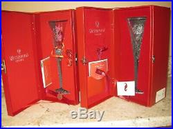 Waterford Crystal 12 Days of Christmas Champagne Flutes Full Set 11th & final ed