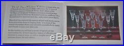Waterford Crystal 12 Days of Christmas Crystal Flute Box Set complete with Charms