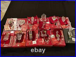 Waterford Crystal 12 Days of Christmas Ornament Set 2007 2008 2009 2010 2011
