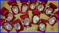Waterford Crystal 12 Days of Christmas Ornament Set Complete 1982-1995 Box Tree