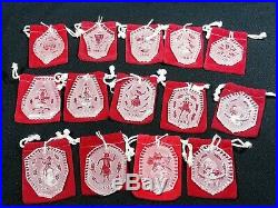 Waterford Crystal 12 Days of Christmas Ornaments Set of 14pc