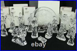 Waterford Crystal 17 pc Nativity Set With Boxes