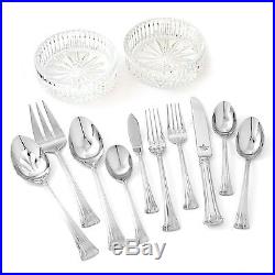 Waterford Crystal 65-Pc Stainless Flatware Set with2 Wine Coasters Monte Clare NEW