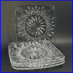 Waterford Crystal 8 inch Plates Lismore Pattern Set of FOUR