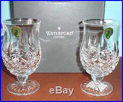 Waterford Crystal ARAGLIN Stemmed Beverage Juice Glass SET/2 Ireland 136824 New