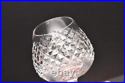 Waterford Crystal Alana 4 Brandy Snifters etched logo Glasses Goblets 5 Tall