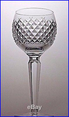 Waterford Crystal Alana Cut Wine Hock Glasses Set Of 6 (7 3/8) Tall- Signed