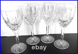 Waterford Crystal Araglin 7 7/8 WATER GLASS GOBLET Vintage Set of 4 Mint