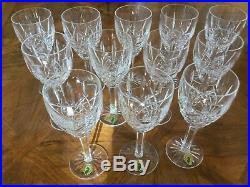 Waterford Crystal Araglin Pattern Set of 12 wine Glasses Excellent Condition