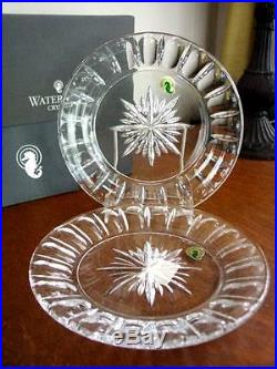 Waterford Crystal BOLTON Grafton Street 8 Accent Plates Set / 2 RARE NEW