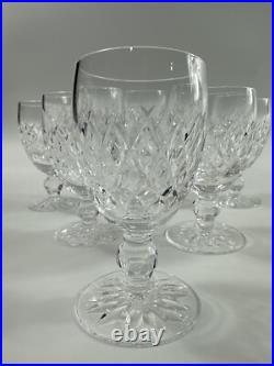 Waterford Crystal BOYNE White Wine Glasses Set of Six 4.5 tall Waterford Crystal BOYNE White Wine Glasses Set of Six 4.5 tall