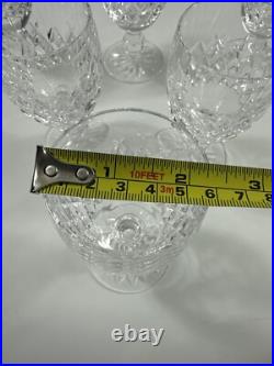 Waterford Crystal BOYNE White Wine Glasses Set of Six 4.5 tall Waterford Crystal BOYNE White Wine Glasses Set of Six 4.5 tall