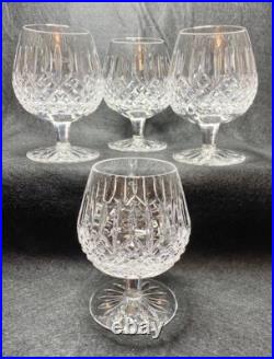 Waterford Crystal Ballybay Balloon Brandy Snifter Glass Footed Retired Set 4 VTG