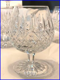 Waterford Crystal Ballybay Balloon Brandy Snifter Glass Footed Retired Set 4 VTG