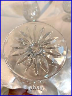 Waterford Crystal Ballybay Balloon Brandy Snifter Glass Footed Retired Set 4 VTG