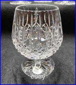 Waterford Crystal Ballybay Balloon Brandy Snifter Glass Footed Retired Set 4 VTG