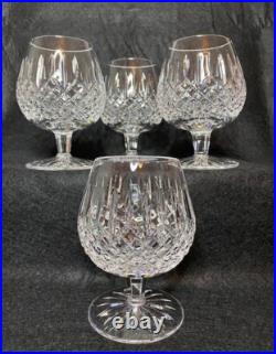 Waterford Crystal Ballybay Balloon Brandy Snifter Glass Footed Retired Set 4 VTG