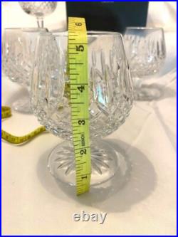 Waterford Crystal Ballybay Balloon Brandy Snifter Glass Footed Retired Set 4 VTG
