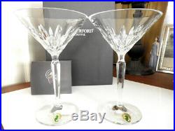 Waterford Crystal CARINA Martini GLASSES Set /2 Hard To Find MINT UNUSED IN BOX