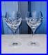 Waterford Crystal CLANNAD Wine Glass 7 1/8 Celtic Knot Ireland Made Set of 2