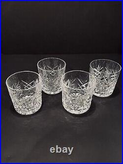 Waterford Crystal CLARE Set of 4 Old Fashioned Glasses 3 3/8 Ireland