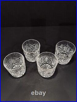 Waterford Crystal CLARE Set of 4 Old Fashioned Glasses 3 3/8 Ireland