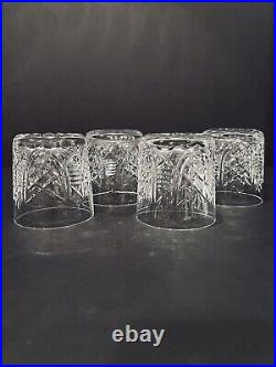 Waterford Crystal CLARE Set of 4 Old Fashioned Glasses 3 3/8 Ireland