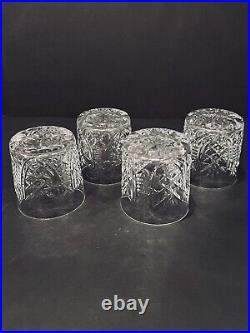 Waterford Crystal CLARE Set of 4 Old Fashioned Glasses 3 3/8 Ireland