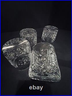 Waterford Crystal CLARE Set of 4 Old Fashioned Glasses 3 3/8 Ireland