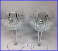 Waterford Crystal Carina Balloon Wine Glasses 7 1/8 Set of 2 New