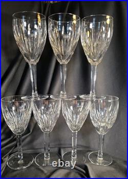 Waterford Crystal Carina Water Goblet/wine Glasses Set Of Seven 7, Ireland