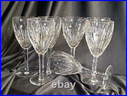 Waterford Crystal Carina Water Goblet/wine Glasses Set Of Seven 7, Ireland