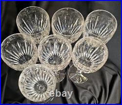 Waterford Crystal Carina Water Goblet/wine Glasses Set Of Seven 7, Ireland