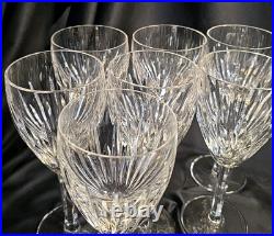 Waterford Crystal Carina Water Goblet/wine Glasses Set Of Seven 7, Ireland