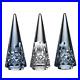 Waterford Crystal Christmas Tree Set/3 4.9 Topaz Ombre Mix NIB SALE 30%