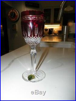 Waterford Crystal Clarendon Ruby Red Cordials Set Of 8 Excellent Condition