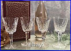 Waterford Crystal Claret Wine Glasses Elegant Crystal Vintage Glassware Set 4