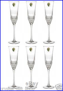 Waterford Crystal Colleen Essence Champagne Flute SET OF SIX GLASSES BRAND NEW
