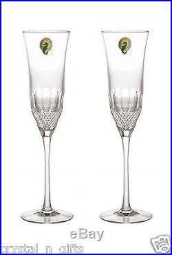 Waterford Crystal Colleen Essence Champagne Flute Set of two glasses