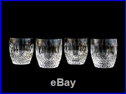 Waterford Crystal Colleen Old Fashion Glasses Tumblers Vintage Set of 4 Mint