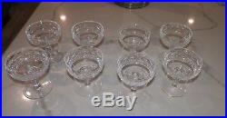 Waterford Crystal Colleen Set Of Eight (8) Champagne Saucers