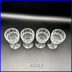 Waterford Crystal Colleen Short Stem Claret Wine Glasses 4.75 SET OF 4 Vtg NWOT