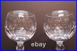 Waterford Crystal Curraghmore Balloon Hock Wine Set 2 Glasses Oversized Goblet