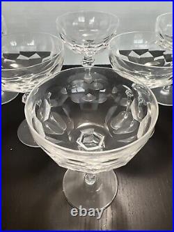 Waterford Crystal Curraghmore Champagne Martini Sherbet Glass Vintage Set of 6