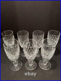 Waterford Crystal DONEGAL Champagne Flutes Set of 7 Made in Ireland