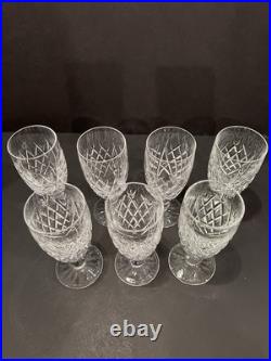 Waterford Crystal DONEGAL Champagne Flutes Set of 7 Made in Ireland